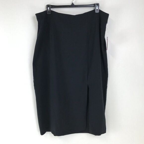 NEW Sergio Hudson x Target High-Waist Slitted Pencil Skirt Women's Plus 2X Black - Picture 1 of 10